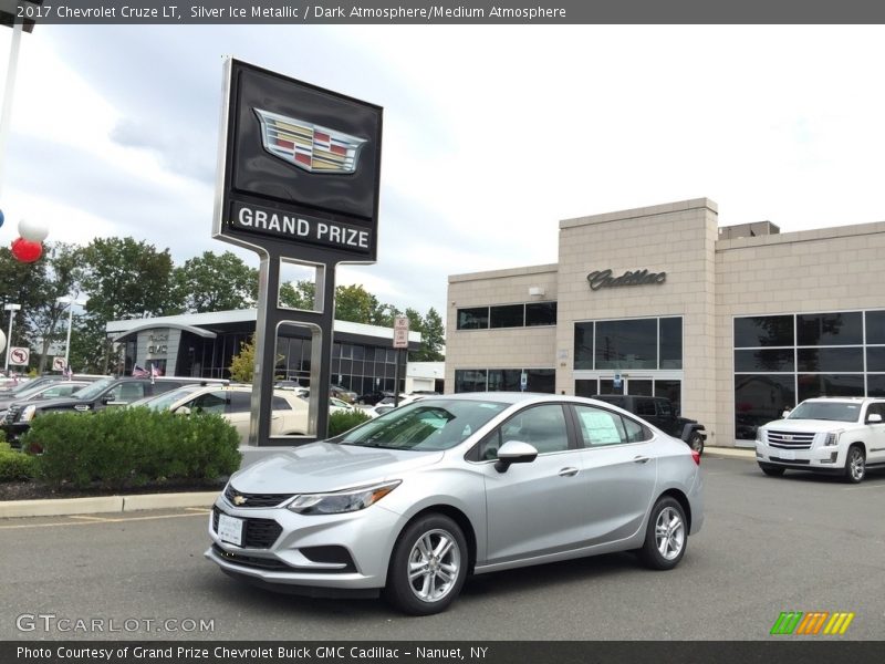 Silver Ice Metallic / Dark Atmosphere/Medium Atmosphere 2017 Chevrolet Cruze LT