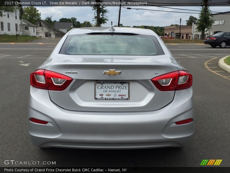 Silver Ice Metallic / Dark Atmosphere/Medium Atmosphere 2017 Chevrolet Cruze LT