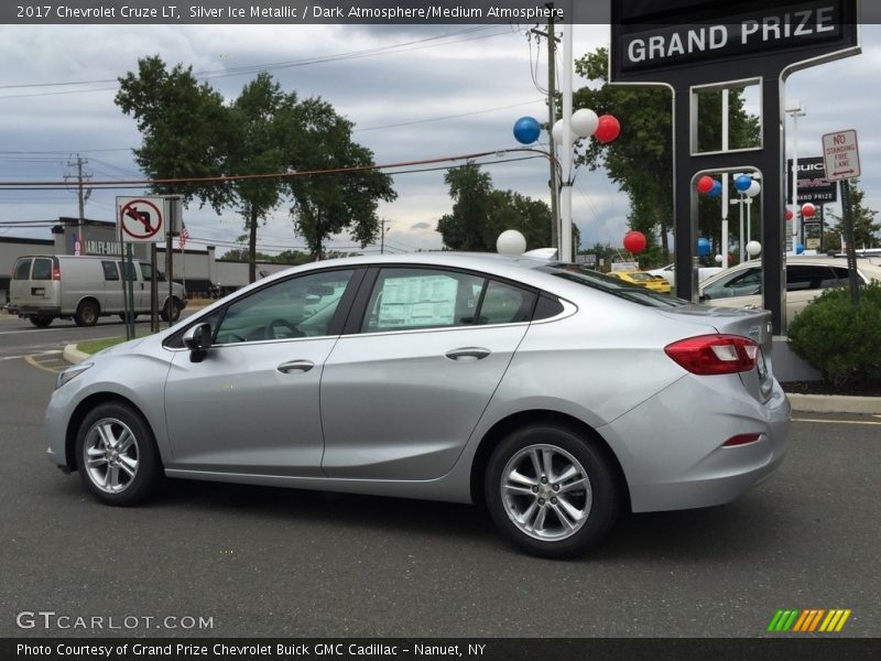 Silver Ice Metallic / Dark Atmosphere/Medium Atmosphere 2017 Chevrolet Cruze LT