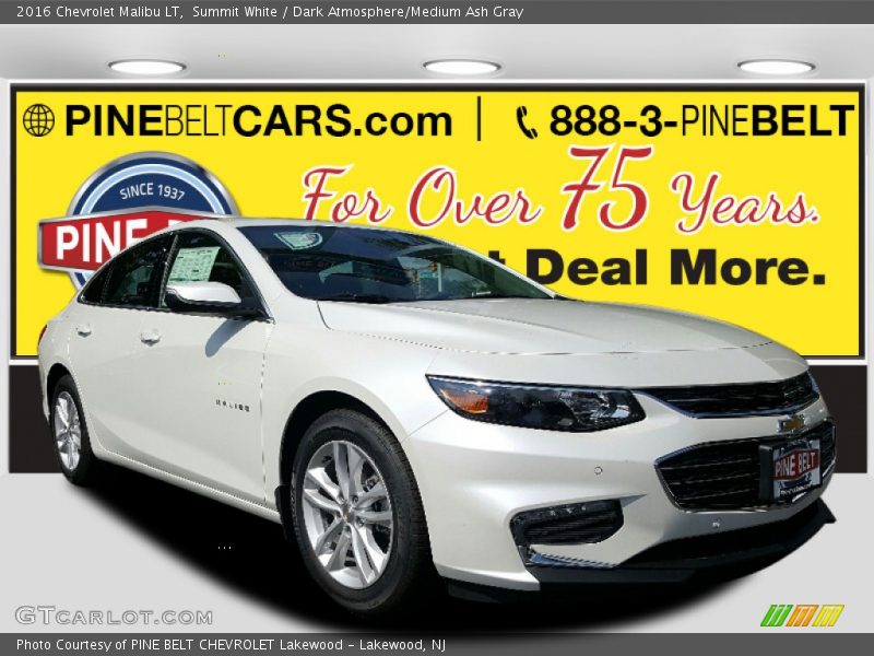 Summit White / Dark Atmosphere/Medium Ash Gray 2016 Chevrolet Malibu LT