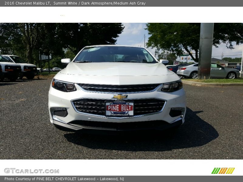 Summit White / Dark Atmosphere/Medium Ash Gray 2016 Chevrolet Malibu LT