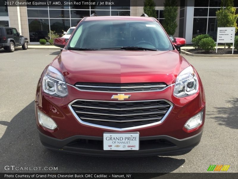 Siren Red Tintcoat / Jet Black 2017 Chevrolet Equinox LT AWD