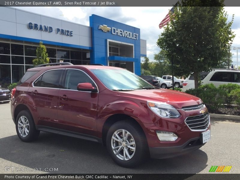 Siren Red Tintcoat / Jet Black 2017 Chevrolet Equinox LT AWD