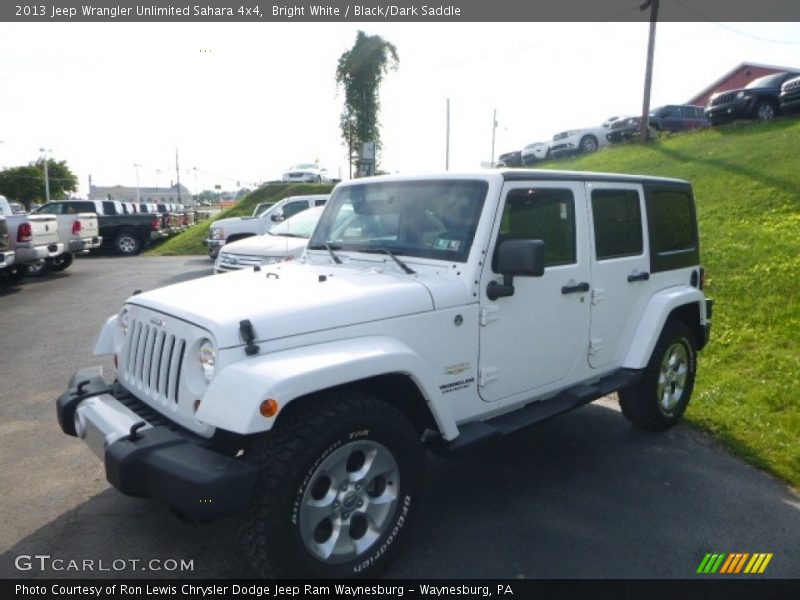 Bright White / Black/Dark Saddle 2013 Jeep Wrangler Unlimited Sahara 4x4
