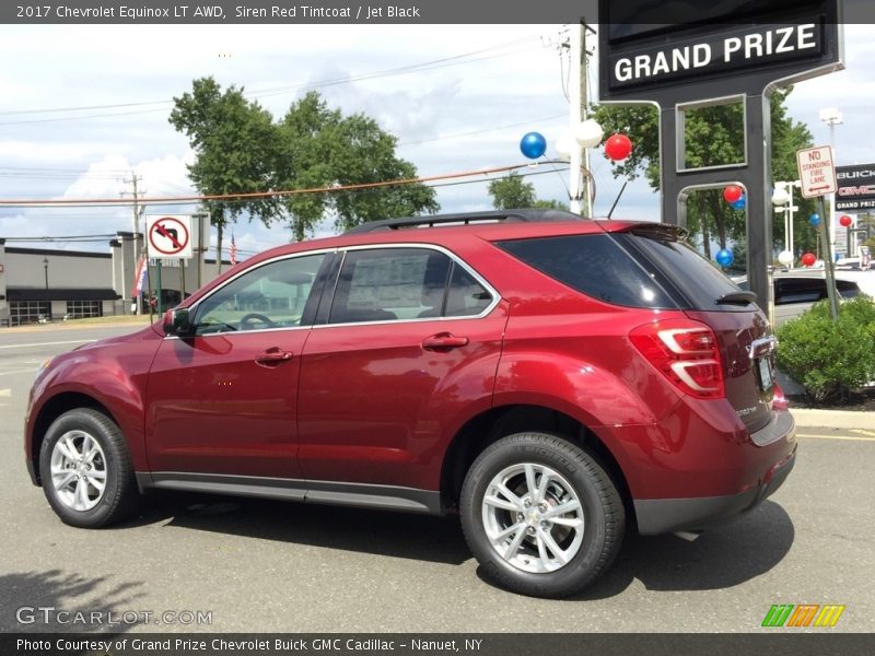 Siren Red Tintcoat / Jet Black 2017 Chevrolet Equinox LT AWD