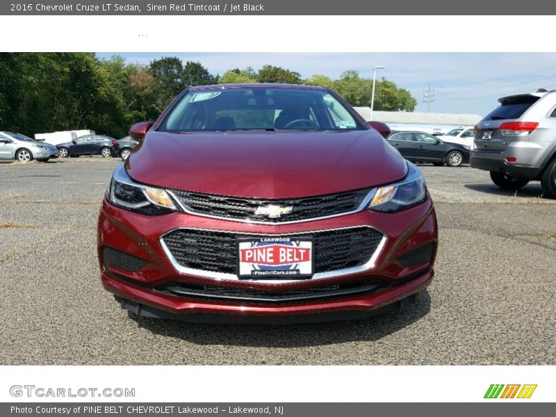 Siren Red Tintcoat / Jet Black 2016 Chevrolet Cruze LT Sedan