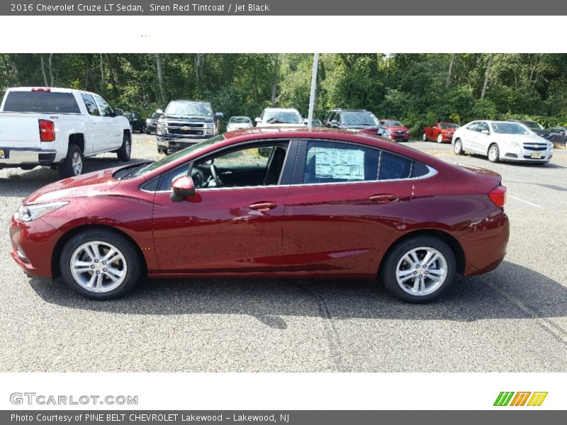 Siren Red Tintcoat / Jet Black 2016 Chevrolet Cruze LT Sedan