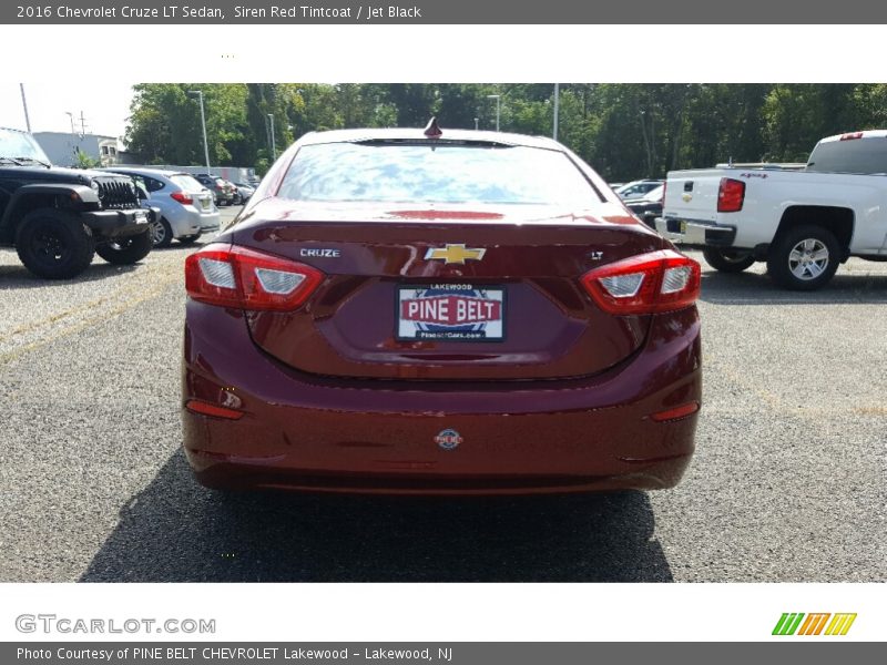 Siren Red Tintcoat / Jet Black 2016 Chevrolet Cruze LT Sedan