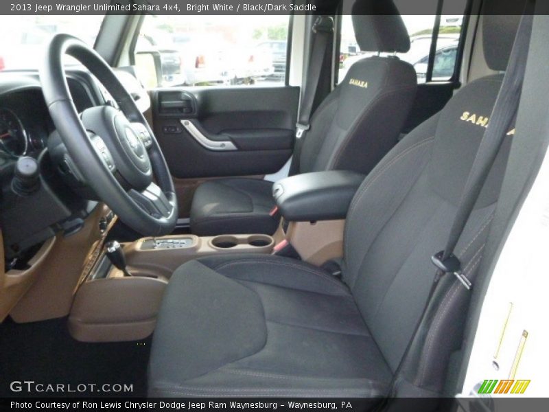 Bright White / Black/Dark Saddle 2013 Jeep Wrangler Unlimited Sahara 4x4