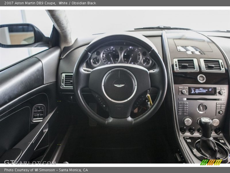 White / Obsidian Black 2007 Aston Martin DB9 Coupe