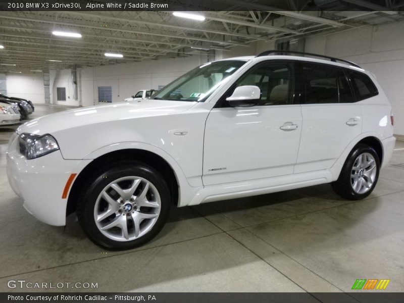 Alpine White / Saddle Brown 2010 BMW X3 xDrive30i