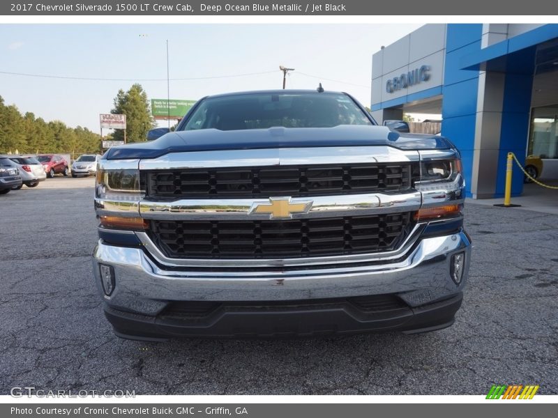 Deep Ocean Blue Metallic / Jet Black 2017 Chevrolet Silverado 1500 LT Crew Cab