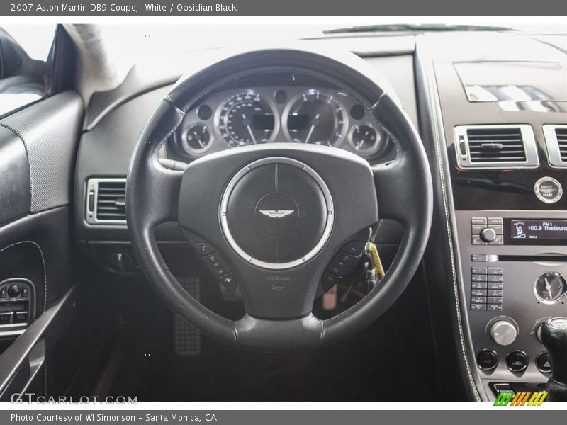 White / Obsidian Black 2007 Aston Martin DB9 Coupe