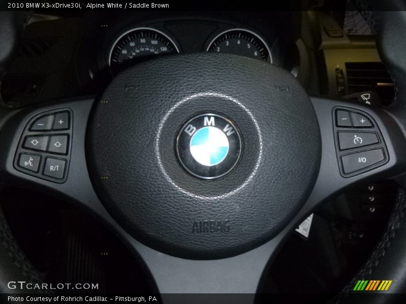 Alpine White / Saddle Brown 2010 BMW X3 xDrive30i