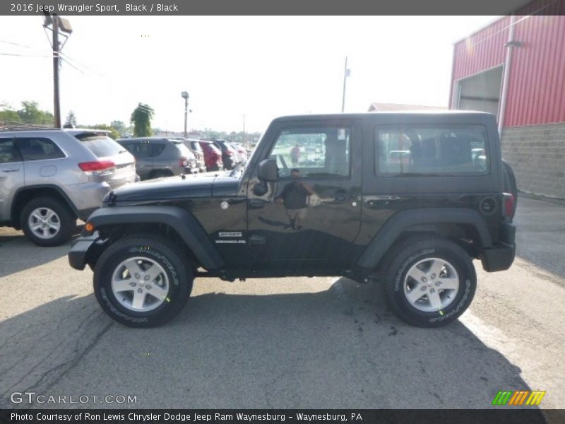 Black / Black 2016 Jeep Wrangler Sport