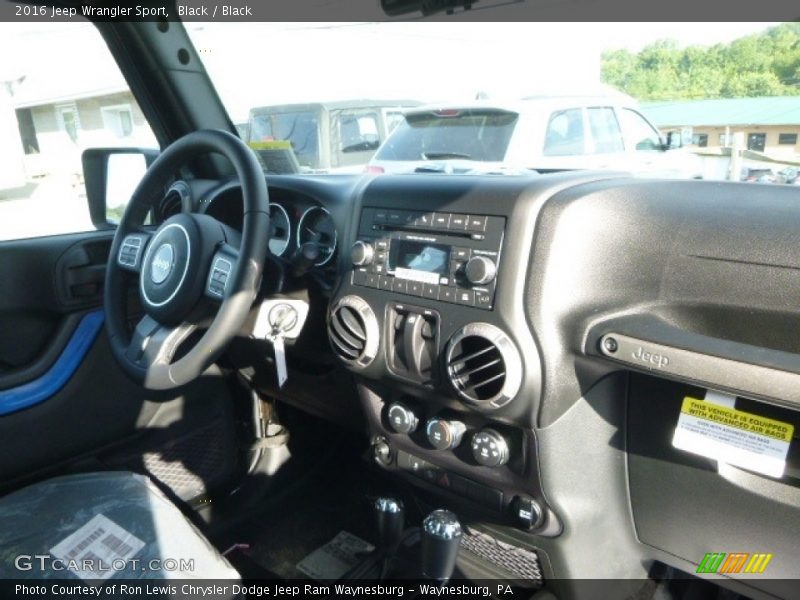 Black / Black 2016 Jeep Wrangler Sport