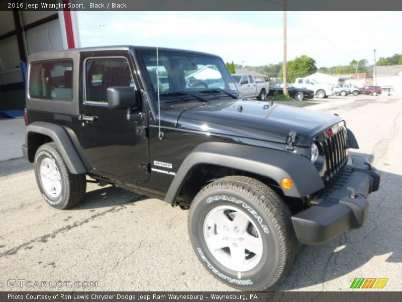 Black / Black 2016 Jeep Wrangler Sport