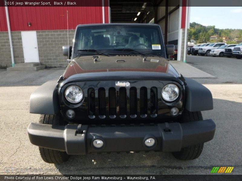 Black / Black 2016 Jeep Wrangler Sport