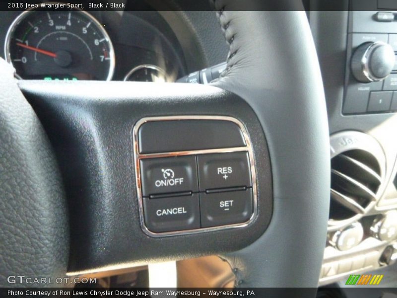 Black / Black 2016 Jeep Wrangler Sport