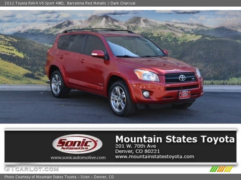 Barcelona Red Metallic / Dark Charcoal 2011 Toyota RAV4 V6 Sport 4WD