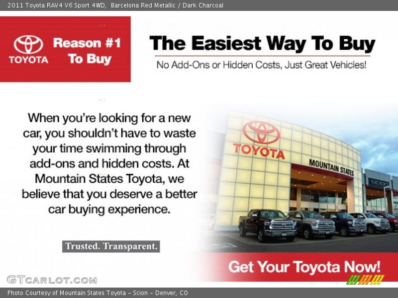 Barcelona Red Metallic / Dark Charcoal 2011 Toyota RAV4 V6 Sport 4WD