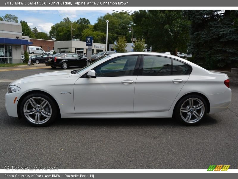 Alpine White / Cinnamon Brown 2013 BMW 5 Series 550i xDrive Sedan