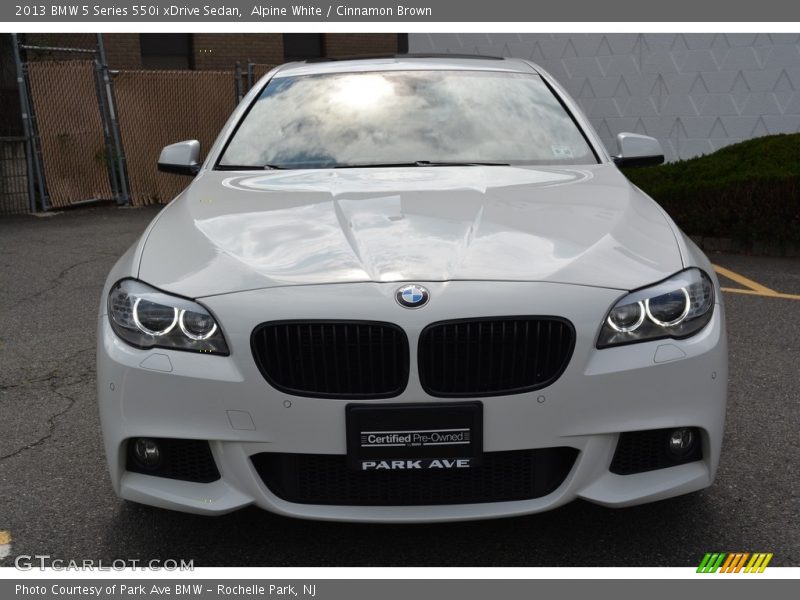 Alpine White / Cinnamon Brown 2013 BMW 5 Series 550i xDrive Sedan
