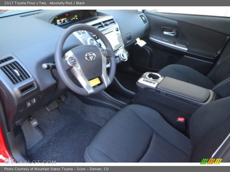  2017 Prius v Two Black Interior