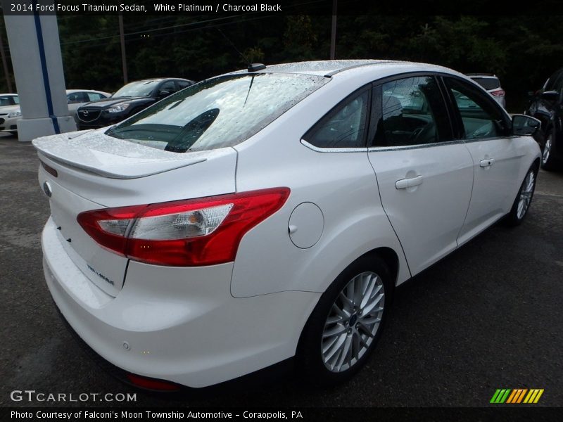White Platinum / Charcoal Black 2014 Ford Focus Titanium Sedan