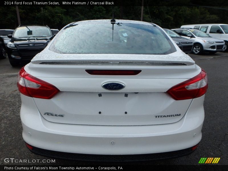 White Platinum / Charcoal Black 2014 Ford Focus Titanium Sedan