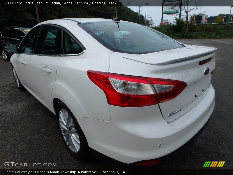 White Platinum / Charcoal Black 2014 Ford Focus Titanium Sedan