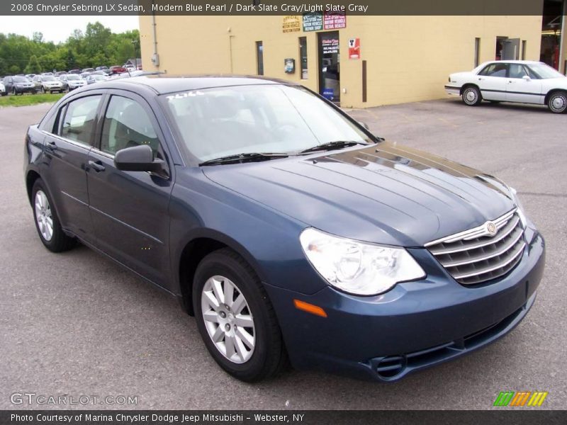 Modern Blue Pearl / Dark Slate Gray/Light Slate Gray 2008 Chrysler Sebring LX Sedan