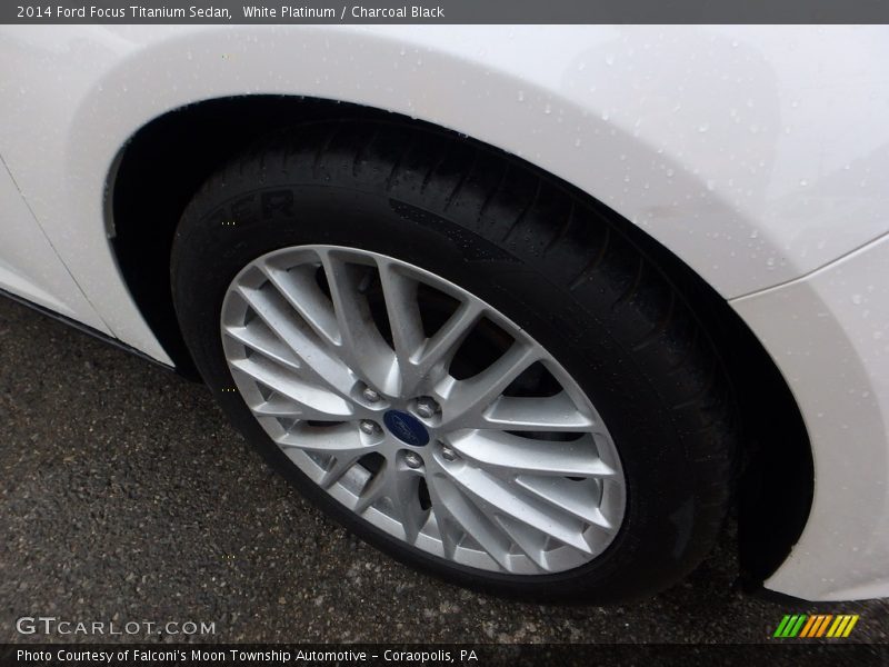 White Platinum / Charcoal Black 2014 Ford Focus Titanium Sedan