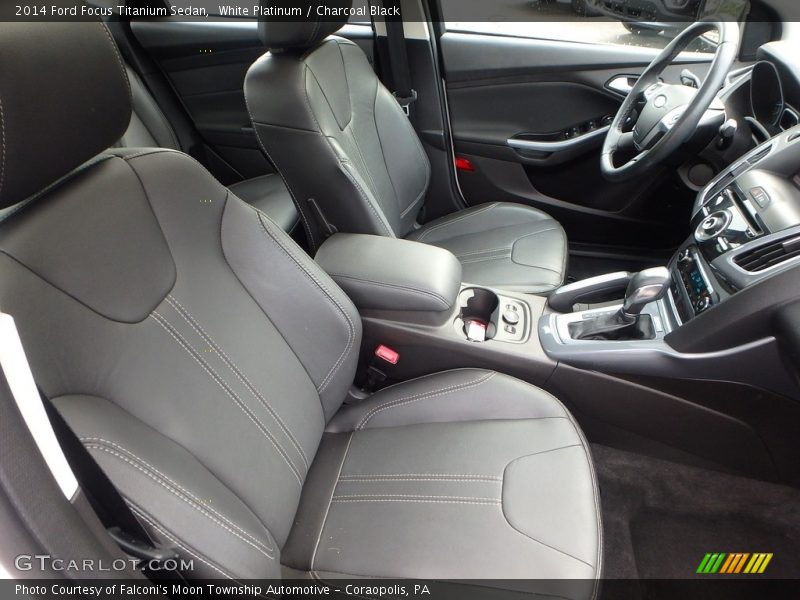 White Platinum / Charcoal Black 2014 Ford Focus Titanium Sedan