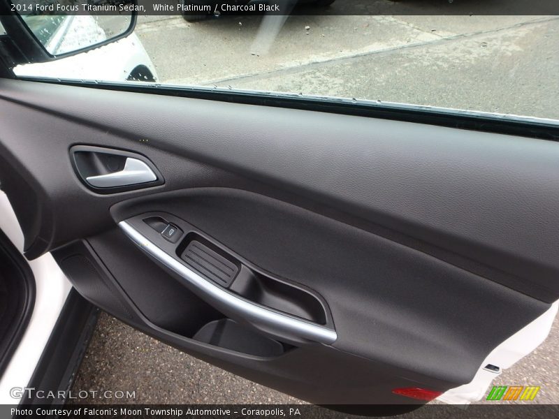White Platinum / Charcoal Black 2014 Ford Focus Titanium Sedan
