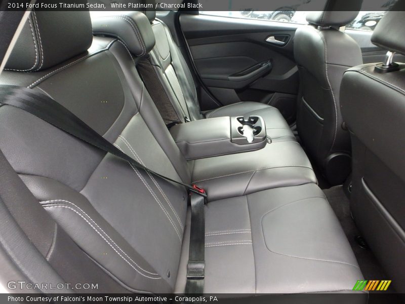 White Platinum / Charcoal Black 2014 Ford Focus Titanium Sedan