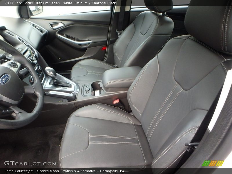 White Platinum / Charcoal Black 2014 Ford Focus Titanium Sedan