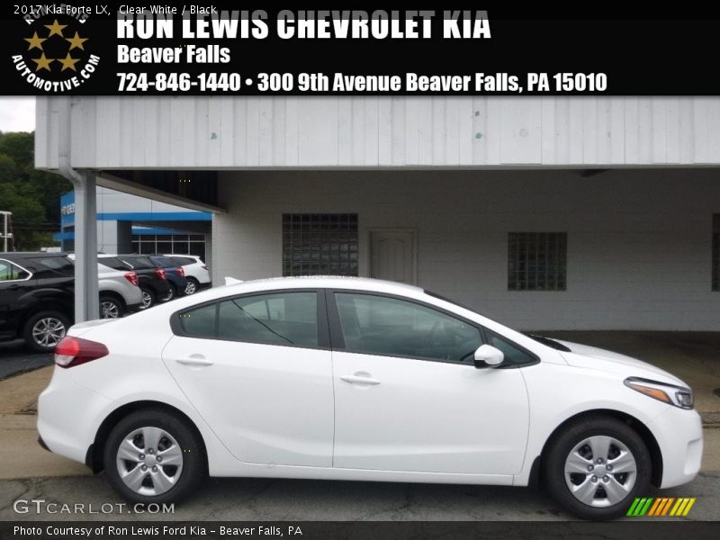 Clear White / Black 2017 Kia Forte LX