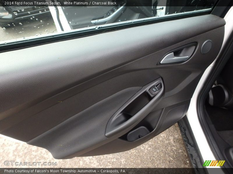 White Platinum / Charcoal Black 2014 Ford Focus Titanium Sedan