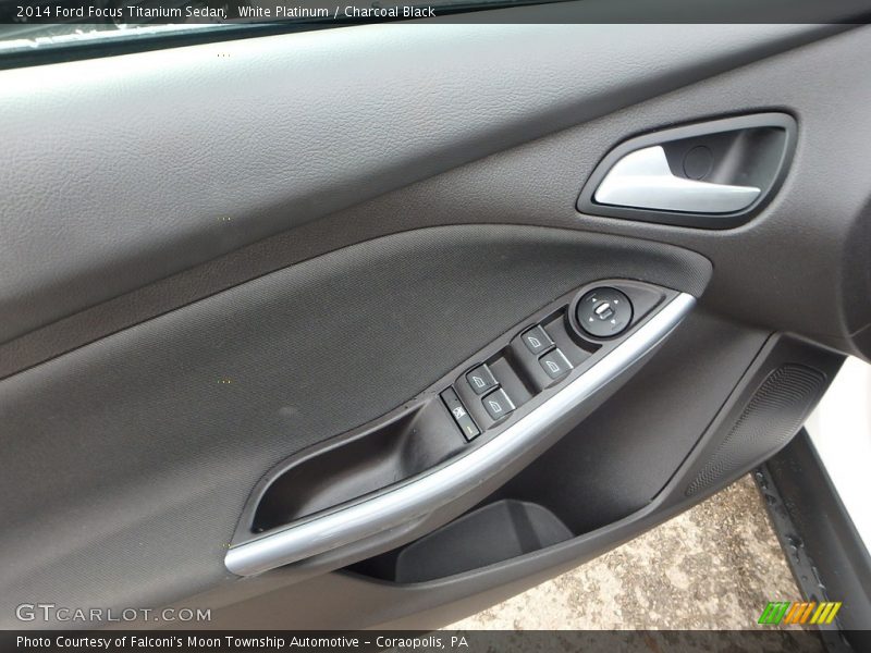 White Platinum / Charcoal Black 2014 Ford Focus Titanium Sedan