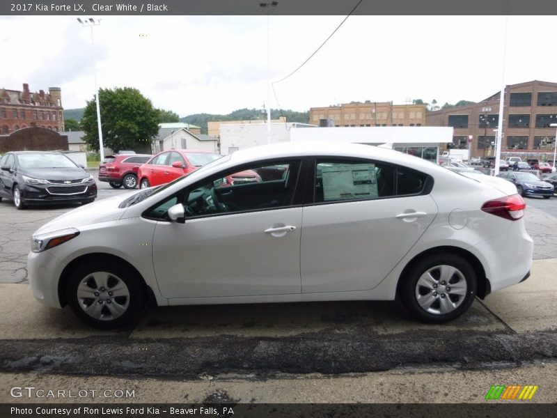 Clear White / Black 2017 Kia Forte LX