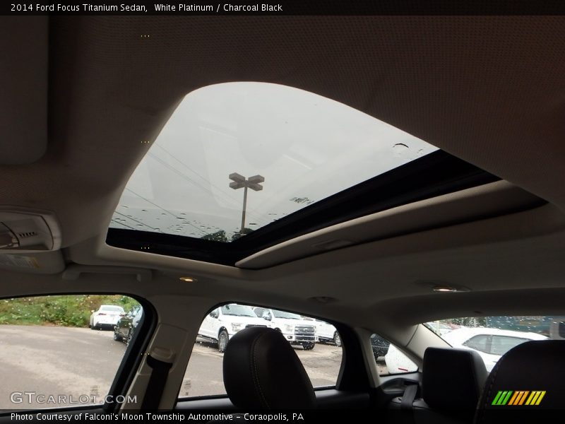 White Platinum / Charcoal Black 2014 Ford Focus Titanium Sedan