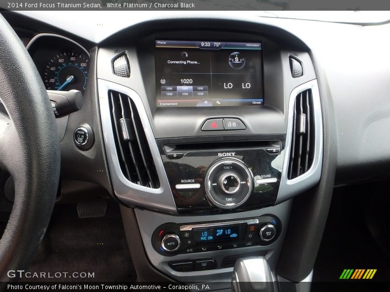 White Platinum / Charcoal Black 2014 Ford Focus Titanium Sedan