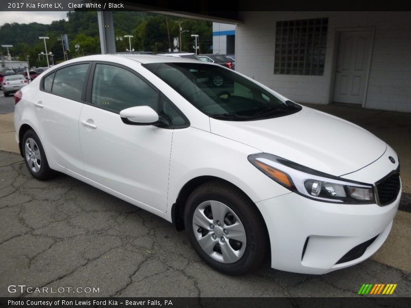 Clear White / Black 2017 Kia Forte LX