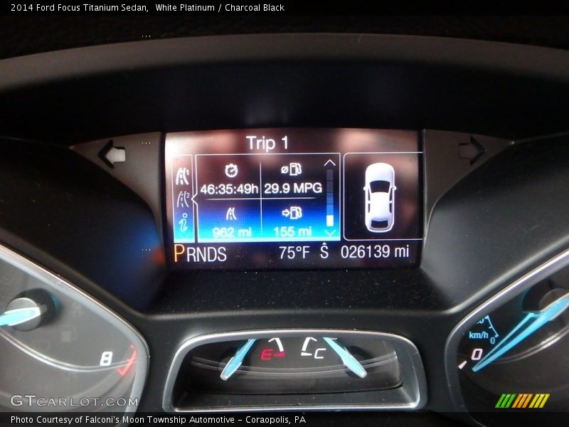 White Platinum / Charcoal Black 2014 Ford Focus Titanium Sedan