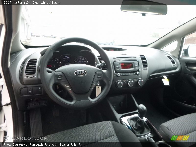 Clear White / Black 2017 Kia Forte LX