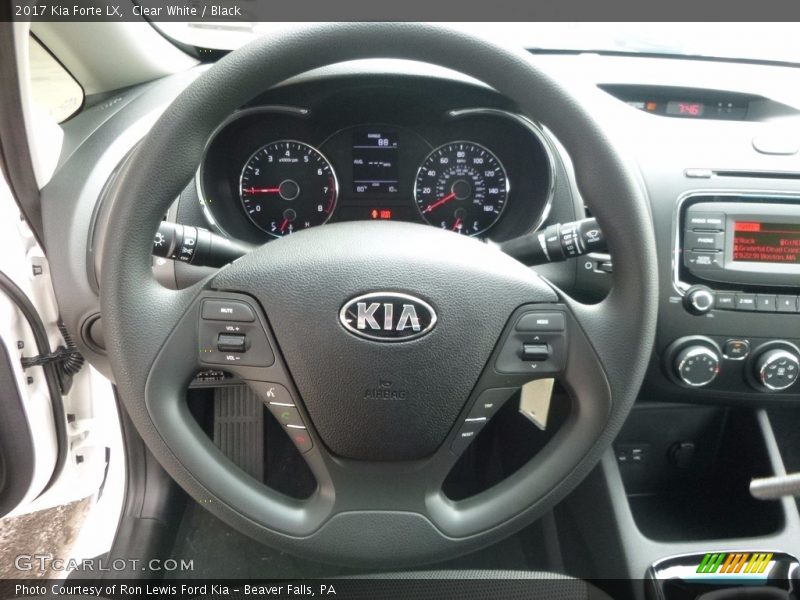 Clear White / Black 2017 Kia Forte LX