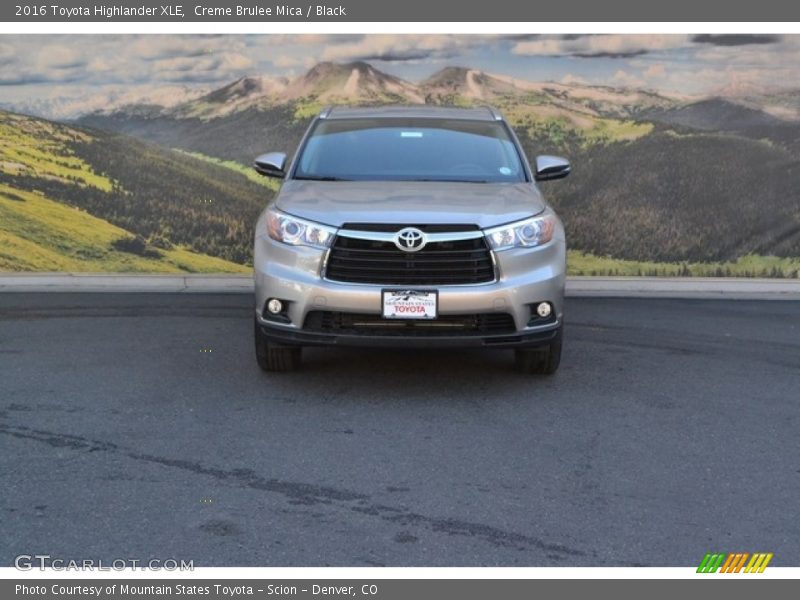 Creme Brulee Mica / Black 2016 Toyota Highlander XLE