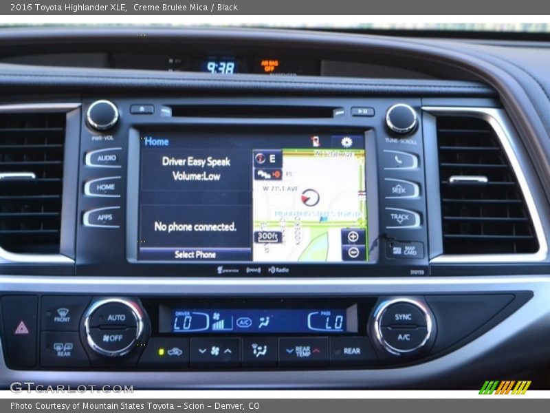 Creme Brulee Mica / Black 2016 Toyota Highlander XLE
