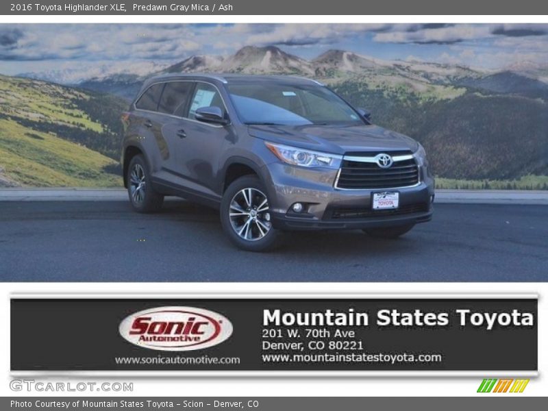 Predawn Gray Mica / Ash 2016 Toyota Highlander XLE